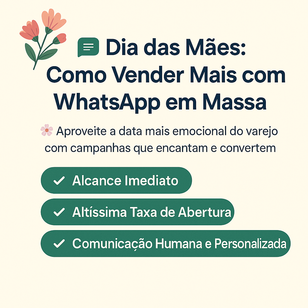 Marketing via WhatsApp em Massa para o Dia das Mães